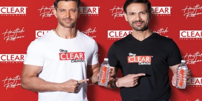 Superstar Hrithik Roshan is the brand ambassador of Clear Premium Water