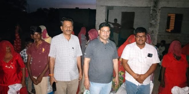 Adani's support to flood affected families in Kelava village of Pokaran