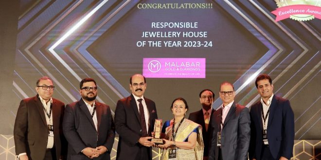 Malabar Gold & Diamonds wins the prestigious ‘India Gold Conference Responsible Jewelery House Award’