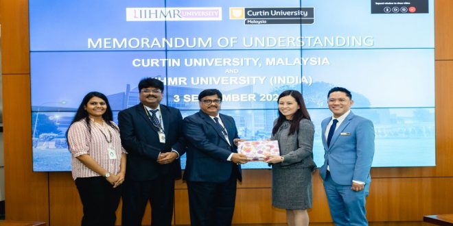 IIHMR University signs MoU with Curtin University of Malaysia, it will be a better option for students