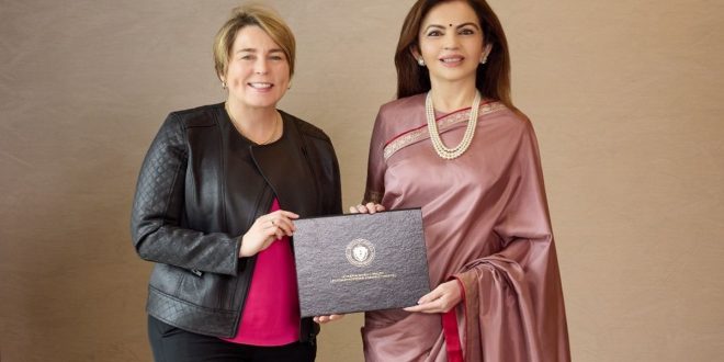 Nita Ambani honored by Massachusetts Governor